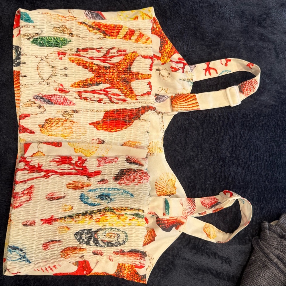 Colorful Sea Life Print Maxi Dress - Picture 3 of 8